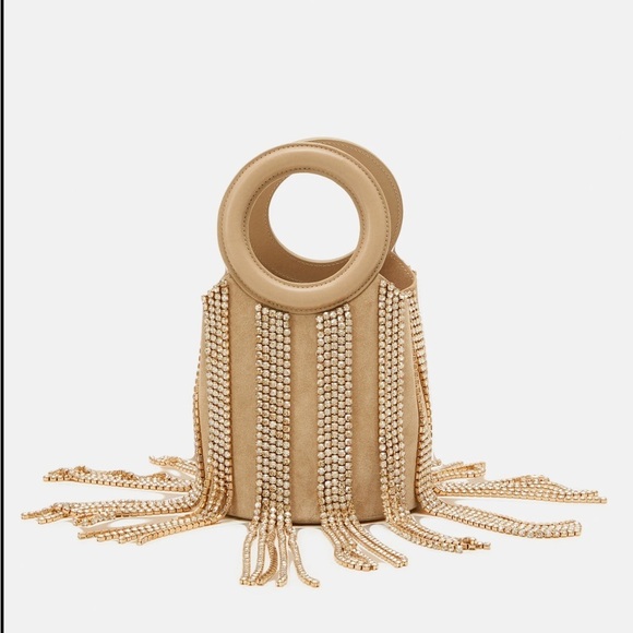 Cult Gaia Taryn Embellished Top Handle Bag in Sand Dollar - Picture 2 of 10